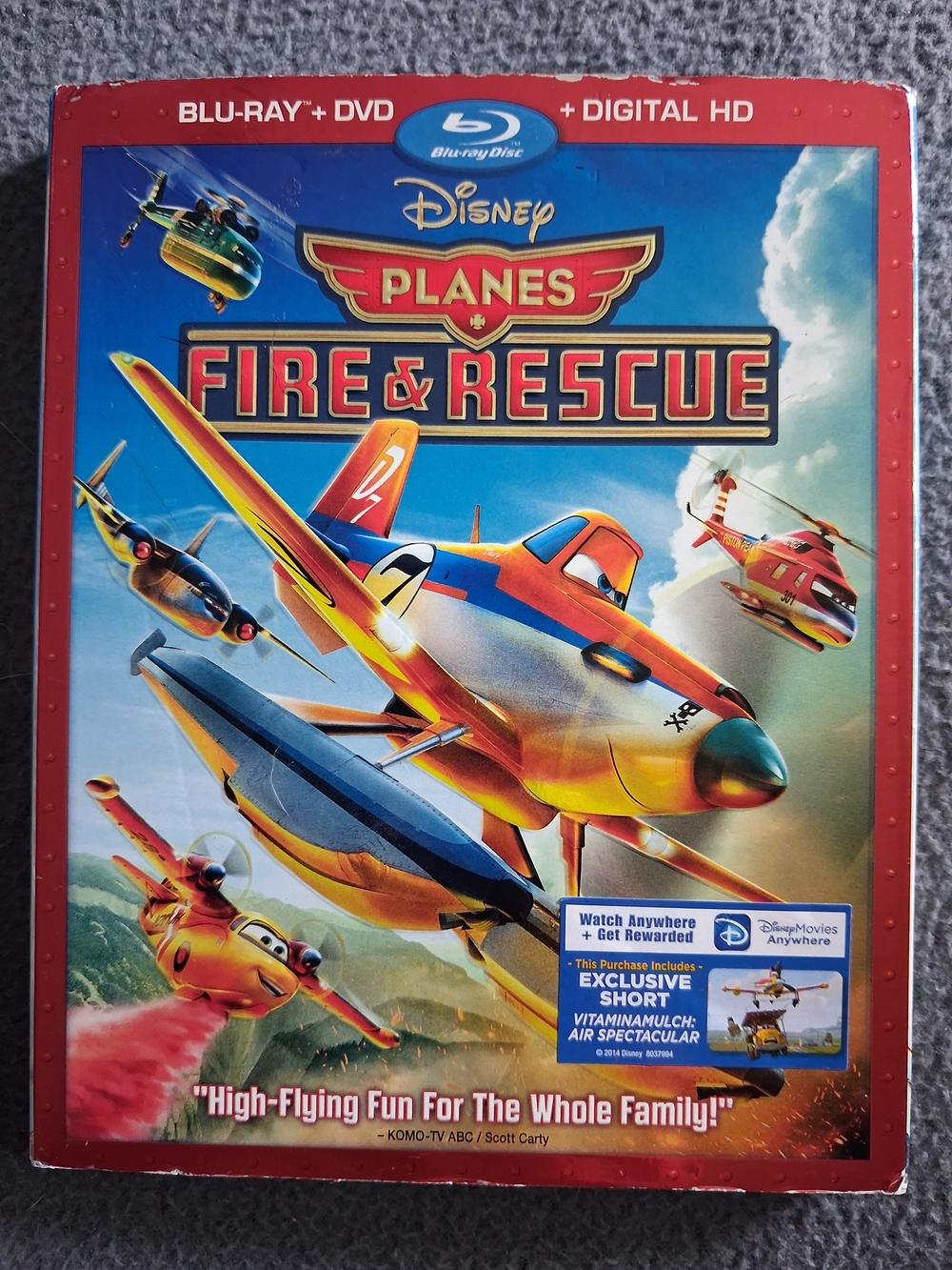 Disney Planes: Fire & Rescue Blu-ray + DVD - Red/Orange